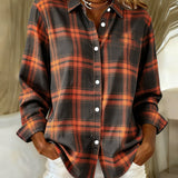 Lysandre | Chemise à Motif Carreaux et Col Notched