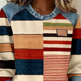Ophéliane | Pull Rayé Coloré avec Col Rond