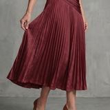 Ivana | Robe midi avec taille froncée