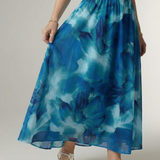 Sanja | Robe midi à bretelles avec taille froncée