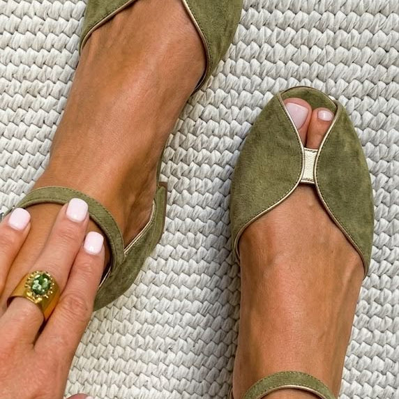 Olivia | Sandales Élégantes en Couleur Sauge