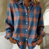 Lysandre | Chemise à Motif Carreaux et Col Notched
