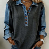 Amarante | Pull Sweatshirt Femme à Manches Contrastées