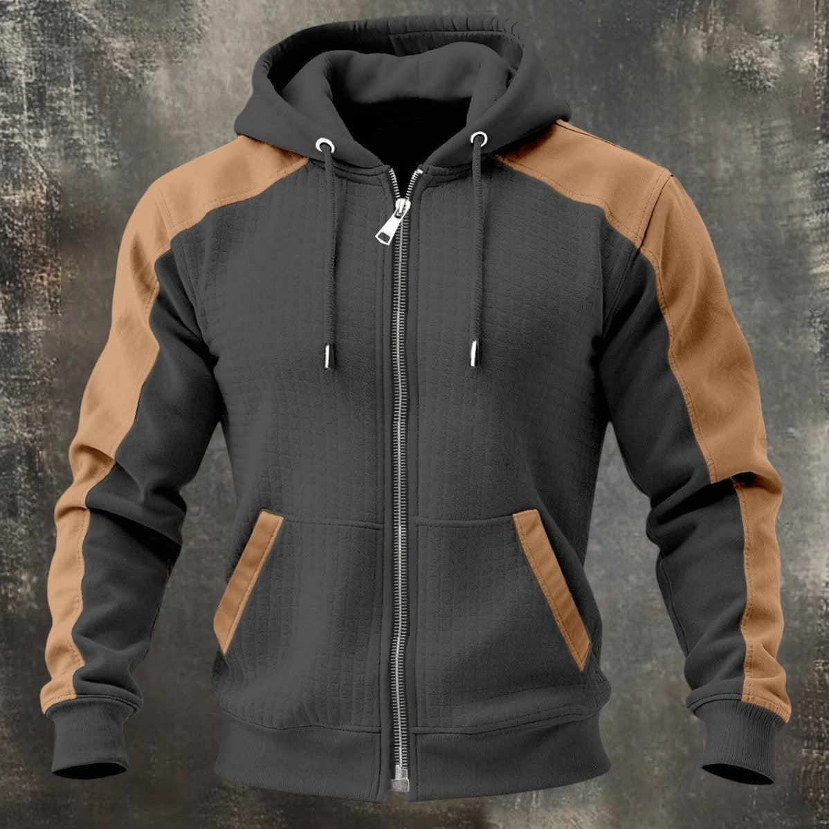 LOUIS™ | SWEAT-SHIRT BICOLORE À ZIP