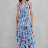 Robe Longue Élégante à Col Halter - Maison Claire et Sylvie