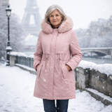 Grâce | Parka d'hiver élégante avec bord en fourrure