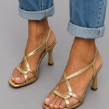Elisabetta | Sandales d'Été Dorées Charme