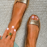 Adelina | Sandales Dorées Casual Chic