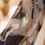 Robe en Gaze Imprimée - Élégance et Sophistication