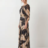 Robe en Gaze Imprimée - Élégance et Sophistication