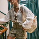 Camélia | Short en crochet bohème