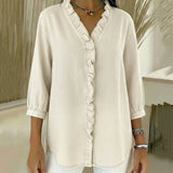 Abigail™ Blouse en Denim Élégante