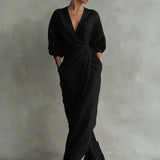 Charlotte | Robe en Lin à Col V