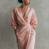 Charlotte | Robe en Lin à Col V