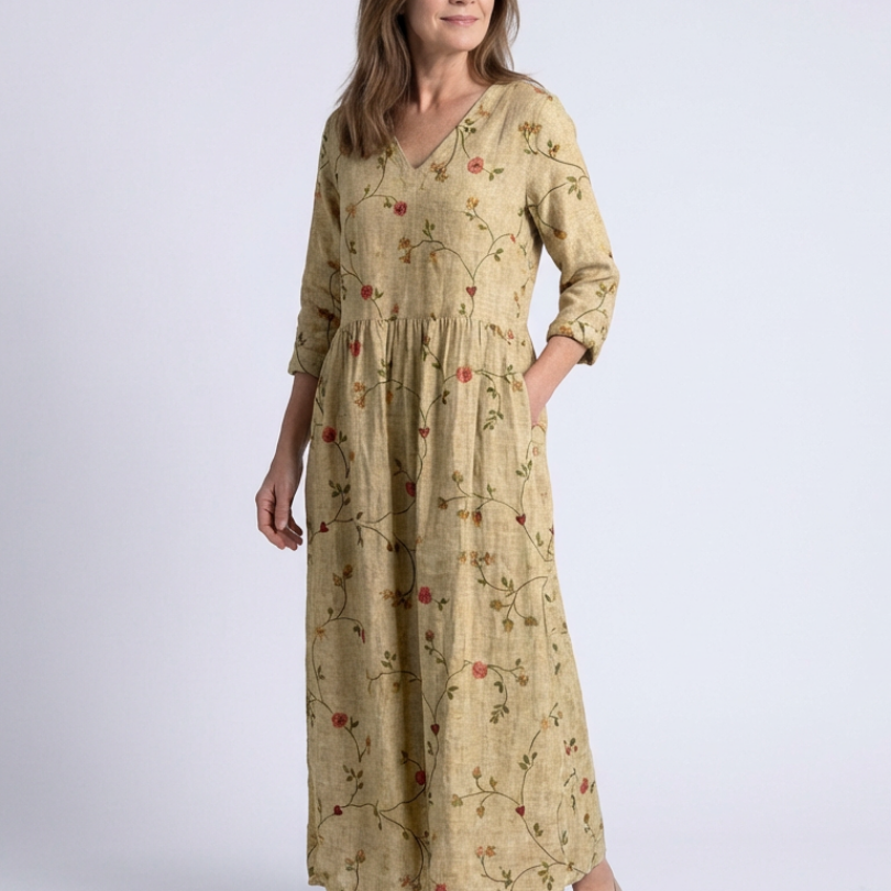 Marina – Robe maxi fluide et élégante à imprimé floral
