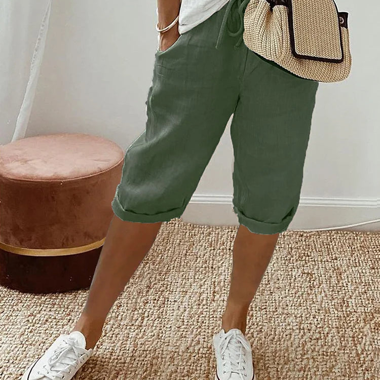 Laluna | Short femme en coton et lin
