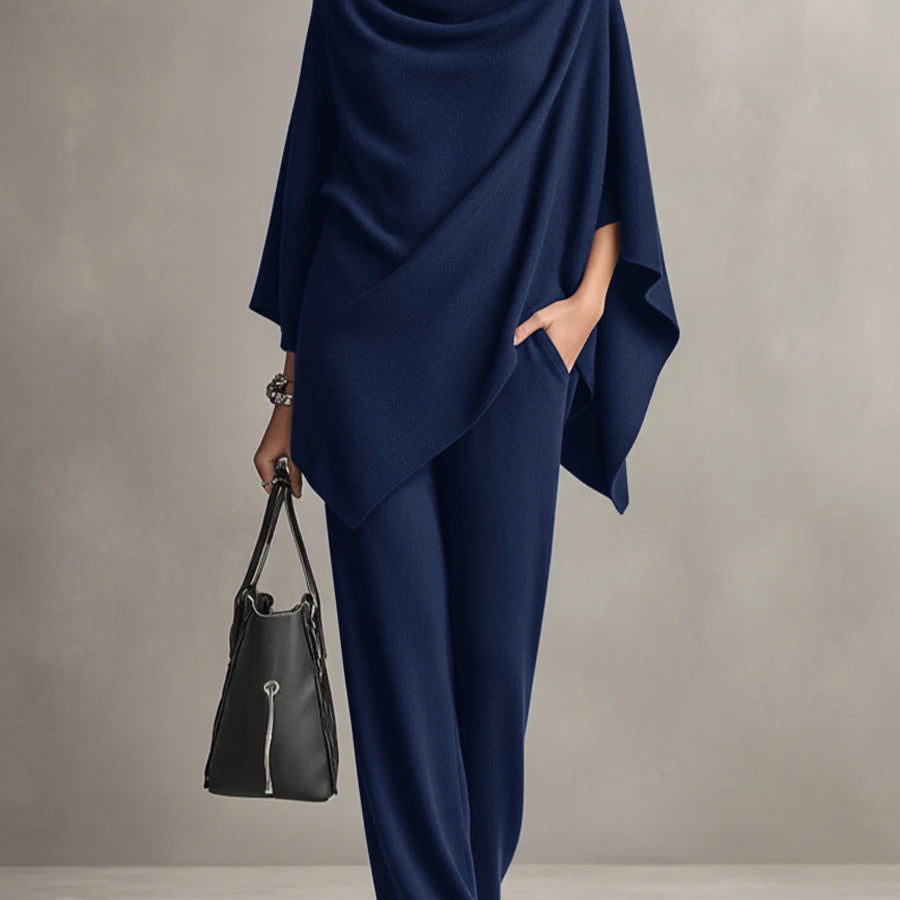 Sarina™ | Ensemble Chic à Drapé Deux Pièces