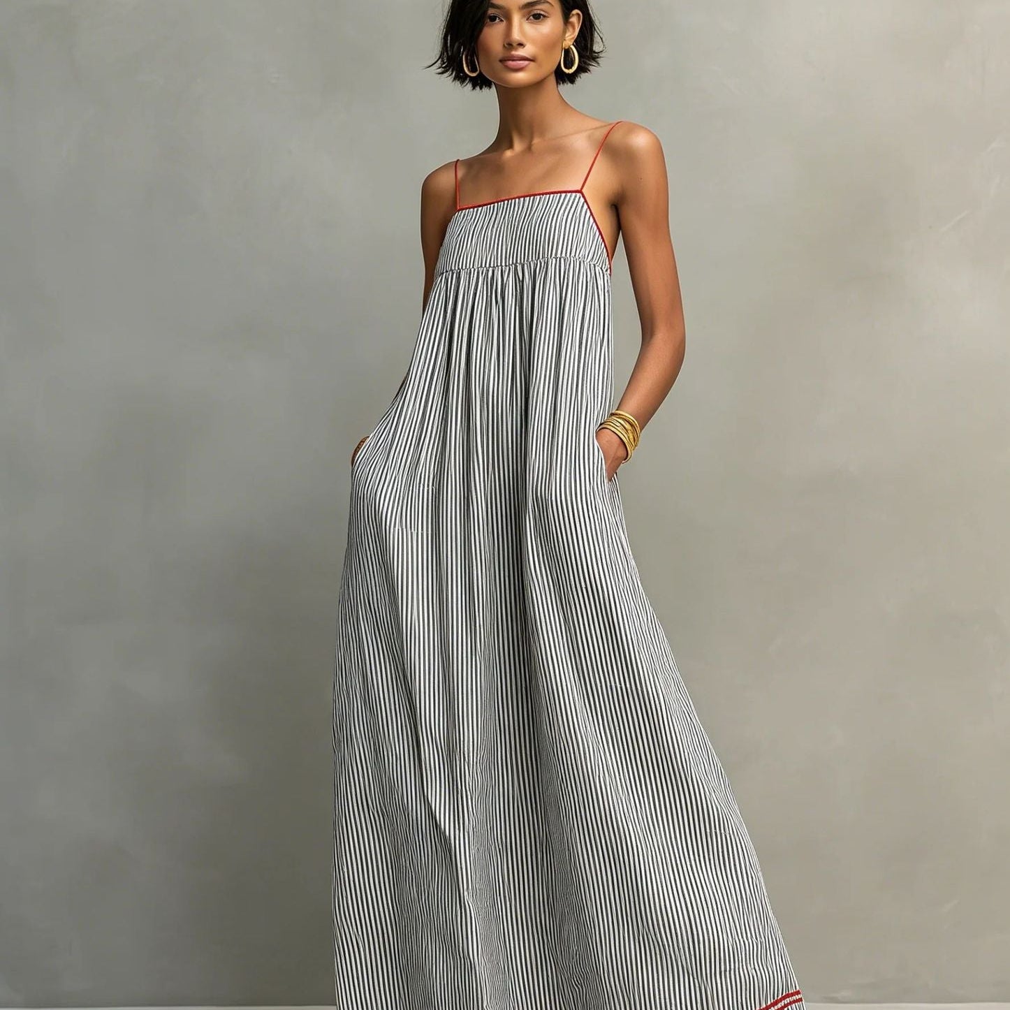 Amanda | Robe Longue Élégante Sans Manches