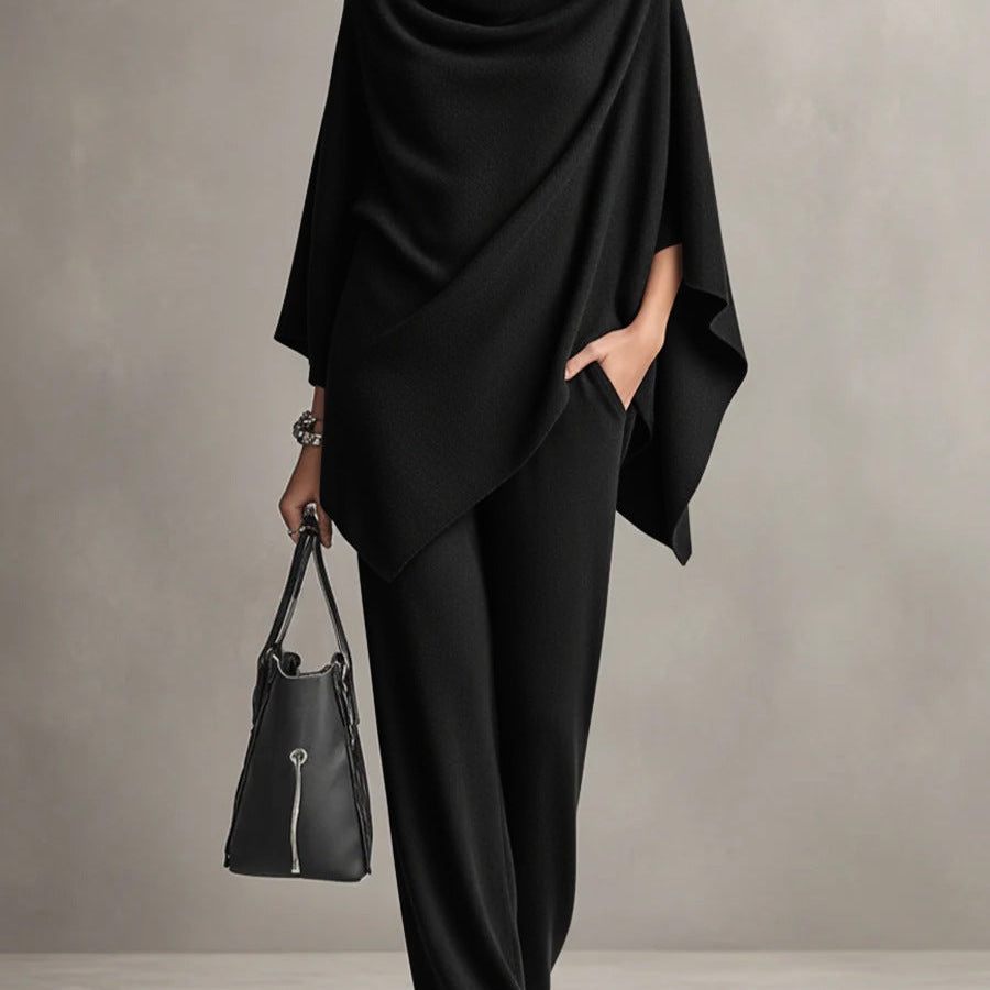 Sarina™ | Ensemble Chic à Drapé Deux Pièces