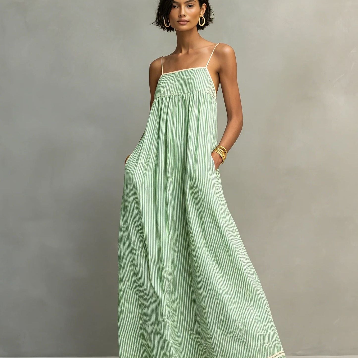 Amanda | Robe Longue Élégante Sans Manches