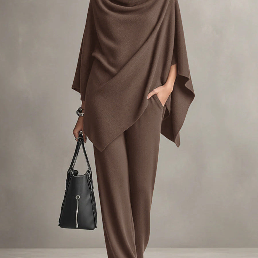 Sarina™ | Ensemble Chic à Drapé Deux Pièces