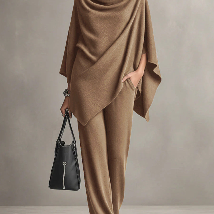 Sarina™ | Ensemble Chic à Drapé Deux Pièces