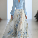Robe Maxi Fleurie Pénélope | Élégance Éternelle de Maison Claire et Sylvie