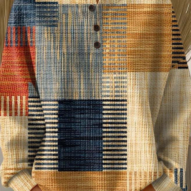 Soléane | Henley en tricot gaufré confortable