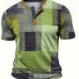 Lucas – T-shirt patchwork décontracté