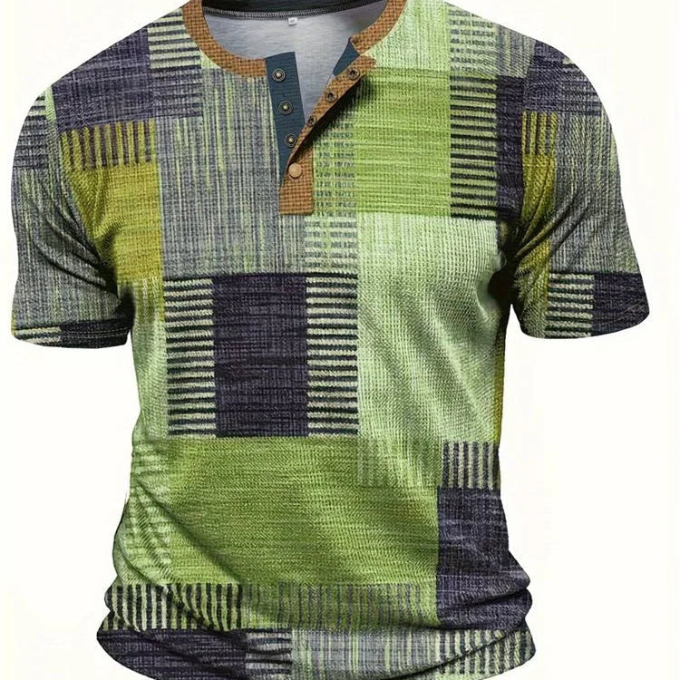 Lucas – T-shirt patchwork décontracté