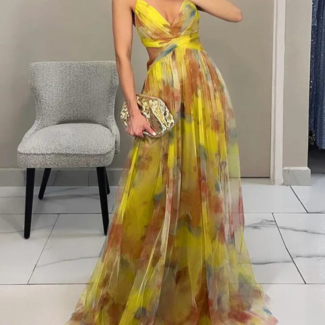 Claudia |™ Robe longue envoûtante avec imprimé floral
