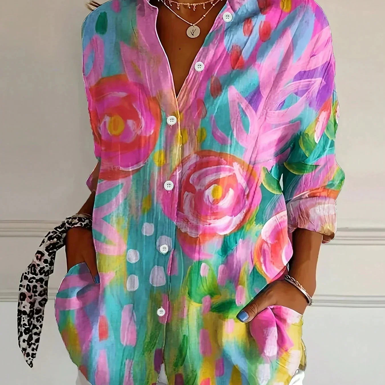 Sadie | Blouse à Motif Coloré