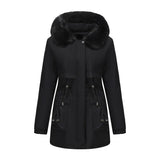 Grâce | Parka d'hiver élégante avec bord en fourrure