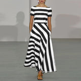 Marina – Robe maxi rayée élégante