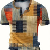 Lucas – T-shirt patchwork décontracté