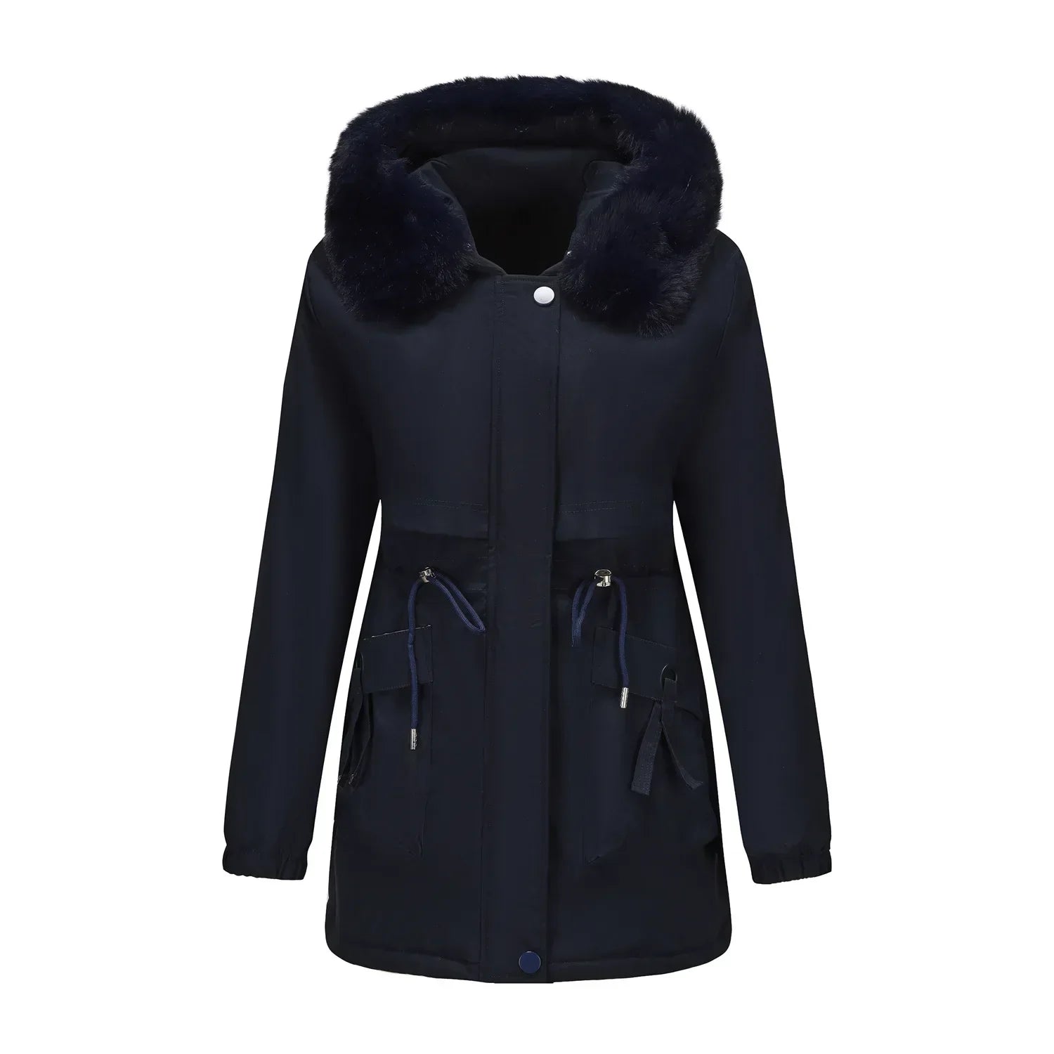 Grâce | Parka d'hiver élégante avec bord en fourrure