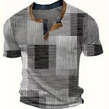 Lucas – T-shirt patchwork décontracté