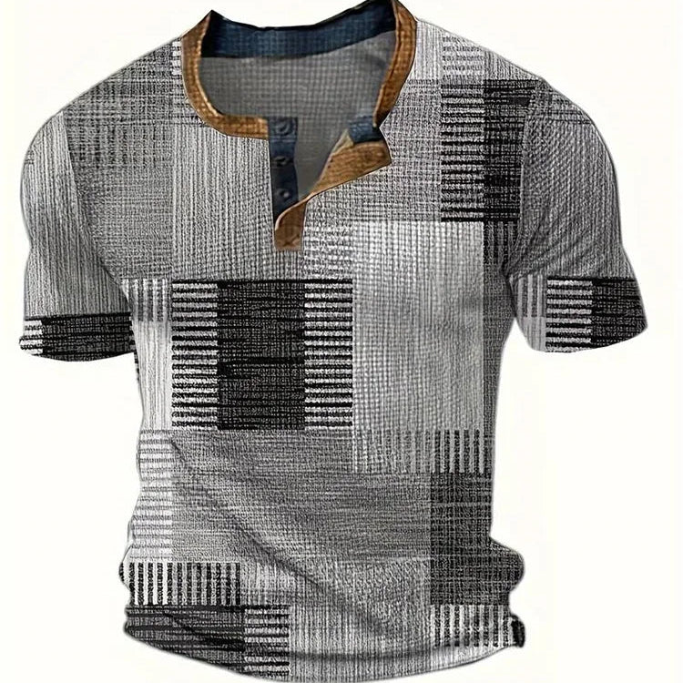 Lucas – T-shirt patchwork décontracté