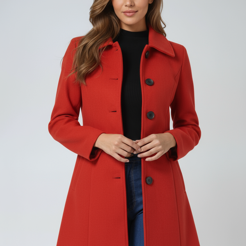 Marenne | Manteau d'Hiver à Boutonnage Simple