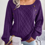 Catharina | Pull en Tricot à Détails Boutonnés