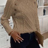 Catharina | Pull en Tricot à Détails Boutonnés