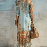 Louise – Robe chemise méditerranéenne