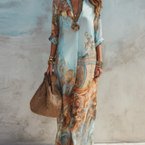 Louise – Robe chemise méditerranéenne
