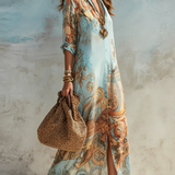 Louise – Robe chemise méditerranéenne