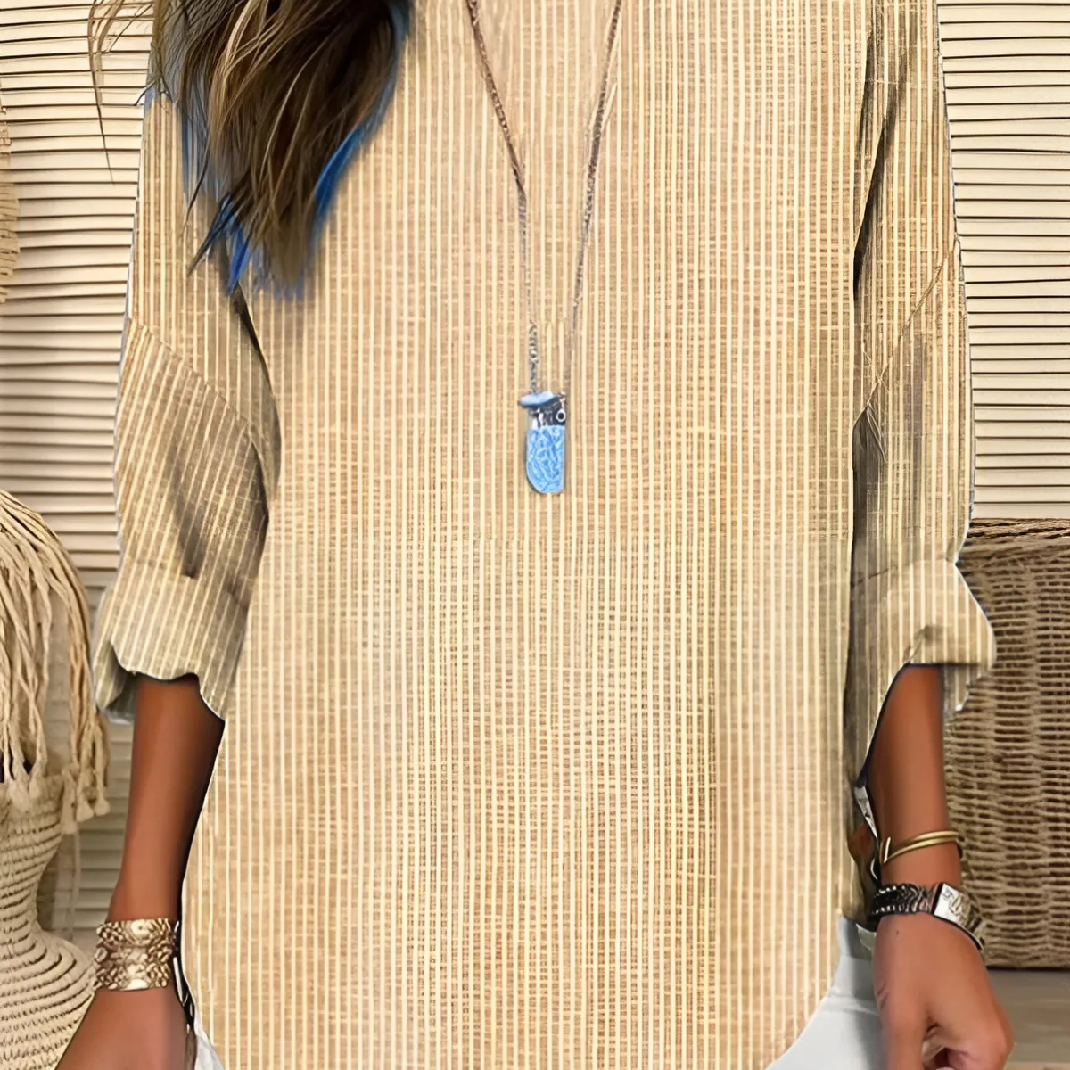 Rhea | Chemisier Rayé Tendance