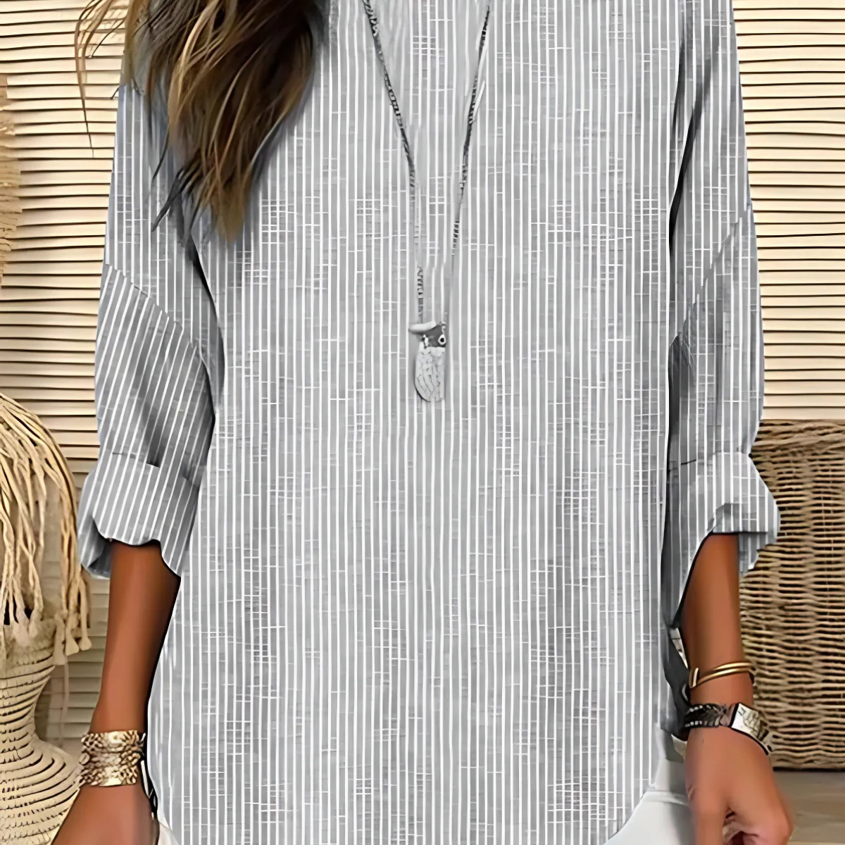 Rhea | Chemisier Rayé Tendance