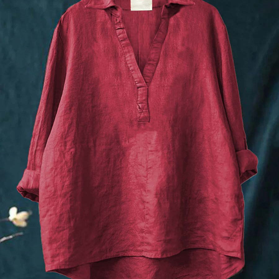 Andrea | Blouse d'été élégante en lin