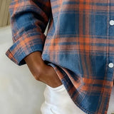 Lysandre | Chemise à Motif Carreaux et Col Notched