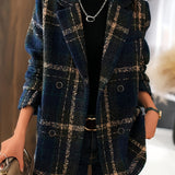 Isaline | Manteau en Laine à Carreaux Classique