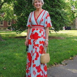 Corinne – Robe longue fleurie col V